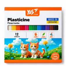 Пластилін 12 кольорів YES Line Orange 240гр 540689