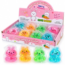 Антистрес Заєць з глітером  Decompression toy MS-24-3-219 12шт/уп 144шт/ящ