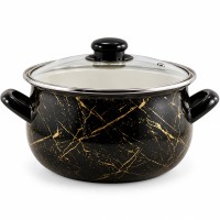 Кастрюля 700 глубь 5,1л d22 Черный мрамор