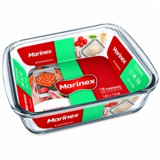 Протвень 6222 квадратное стекло жаропрочная 1,8л 7013491000