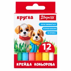 Мел цветной 12шт круглый 1 Сентября 400545
