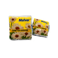 Салфетки на стол бумажные однослойные белые 30шт (20шт)