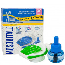 Електрофумігатор+рідина від комарів (30 ночей) "MOSQUITALL" Лагідний захист для дітей 30мл 5338/0810