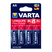 Батарейка Varta LonglifeMaxPower (MAX T)  Alkaline синьо-червоні АА R06 блістер 4шт 5946, 80шт/бл  4008496105946