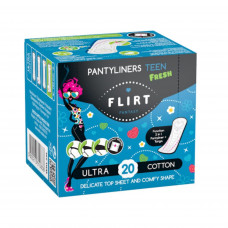 Прокладки ежедневные WКL25L Fantasy FLIRT teen fresh cotton в индивид упак 150мм 48шт / ящ
