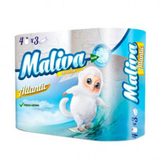 Туалетний папір Maliva Atlantic аромат. тришаровий Морська свіжість (17м) 4рул/уп 14шт/ящ