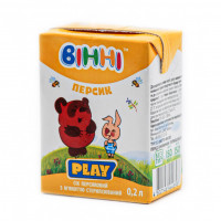 Сік "Вінні"  0,2л персиковий з м'якоттю (27шт/уп) 4820146444898