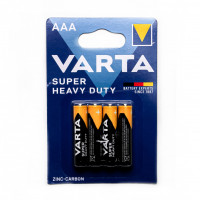 Батарейка Varta Superlife жовті ААA ZINC-CARBON R03 блістер 4шт 6187, 48шт/бл 4008496676187