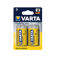 Батарейка Varta Superlife желтые D ZINC-CARBON R20 блистер 2шт 6342, 12шт /бл