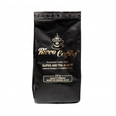 Кава мелена Ricco Coffee Super Aroma Black (Чорний) 225г, 1шт, 30шт/ящ