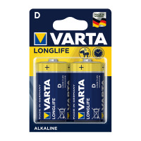 Батарейка Varta LONGLIFE D BLI 2 ALKALINE блистер 2шт 5348, 10шт/бл