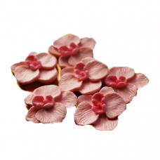 Прикраса для торта Орхідея рожева d40мм (6шт) (16шт/ящ