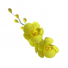 Прикраса для торта Гілочка орхідеї лимонна (6шт/уп)