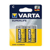 Батарейка Varta Superlife желтые С Ful ZINC-CARBON блистер 2шт 6502,