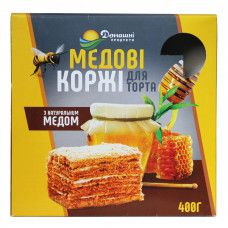 Коржі для торта "Медові"(з натур.медом) 400гр