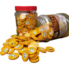 Шоколадні монети Смайлик (200шт)2400шт/ящ