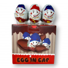 Шоколадне яйце 25г EGG IN Cap сюрпризом (24шт)(144ящ)