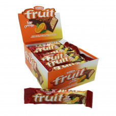 Батончик "Fruit BAR" з апельсиновою нугою в мол.-шок.глазурі 21гр. 24шт/уп  144шт/ящ 8690997110961