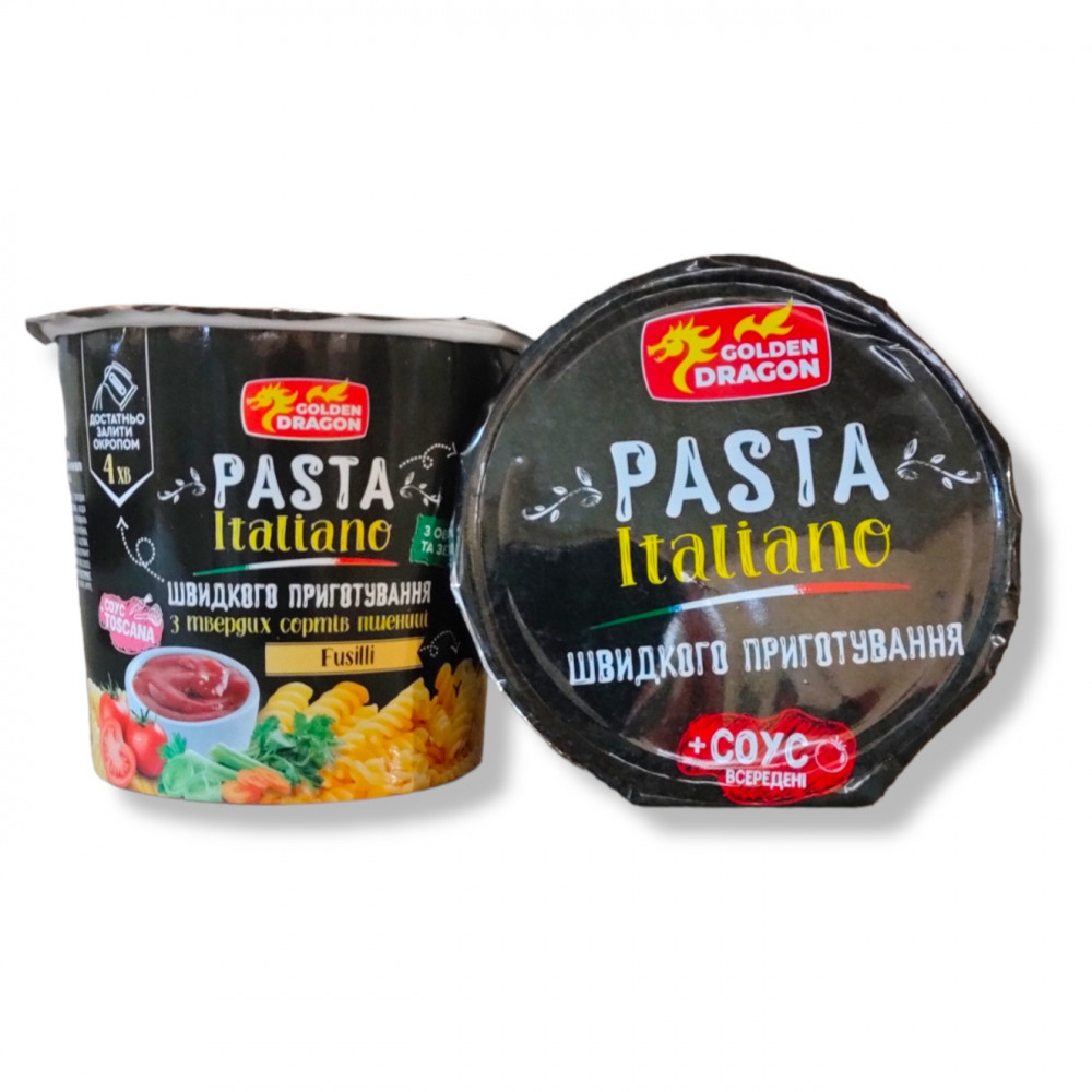 Паста быстрого приготовления Fusilli с соусом тоскана стакан 105г 24шт ...