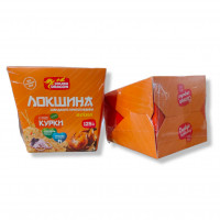 Лапша быстрого приготовления яичная, со вкусом курицы, не острая ВОК 125г 9шт/ящ Golden Dragon