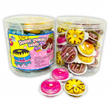 Жувальна цукерка Пончик donut gummy candy 8гр 30шт/бл 600шт/ящ 6929309513018