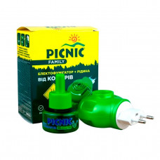 Электрофумигатор+жидкость от комаров (45 ночей) "Picnic Family" 30мл