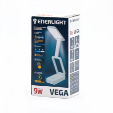 Світильник настільний світлодіодний з акум. Enerlight VEGA 9Вт 3000-6000К  1шт, 6718 біла 100шт/ящ