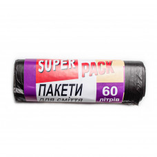 Пакеты для мусора 60л (10шт) Super Pack