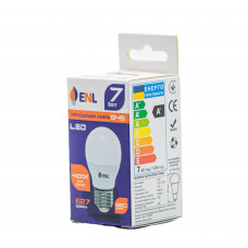 Лампа светодиодная Enerlight G45 Е27 7Вт 4100К (белый свет) 7777, 1шт, 100шт / ящ
