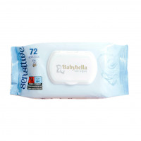 Влажные салфетки BABYBELLA с клапаном 72шт 12шт/ящ