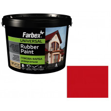 Краска резиновая красная, ТМ "Farbex" - 1,2л 3209