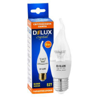Лампа лед Delux BL37B 6Bт tail 3000K 220B E27 crystal 90011804