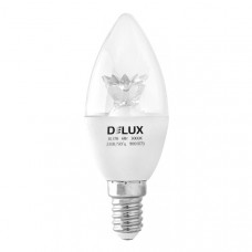 Лампа лед Delux BL37P 6Вт_3000К 220В Е14 crystal 90011773