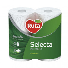 Туалетная бумага Ruta Selecta 4рул 3ш белый
