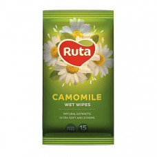 Вологі серветки Ruta Selecta Chamomile 15шт з екстрактом ромашки