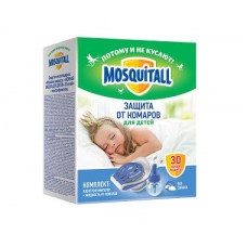 Електрофумігатор+рідина від комарів (30 ночей) "MOSQUITALL" Лагідний захист для дітей 30мл 5338 6шт