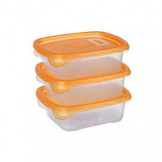 Набор контейнеров пластмассовых для пищевых продуктов 3шт / наб 0,700мл РТ-82309 (18шт)