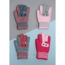 Рукавиці дівчинка дитячі зимові подвійні 7-23 (перчатка)