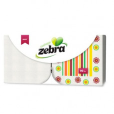 Салфетки бумажные Zebra MIX однослойные 33 * 33 45 + 45серв. 12шт / ящ