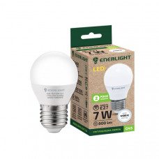 Лампа світодіодна Enerlight G45 Е27 7Вт 4100К (біле світло) 0327, 1шт, 100шт/ящ