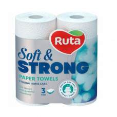Рушники паперові Ruta Soft Strong 2рул 3ш білі