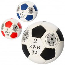 М'яч футбольний OFFICIAL 2502-20 розмір 2, ПУ, 32 панелі, ручна робота, 110-130г, 3 кольри, кулю