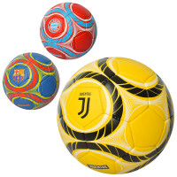 Мяч футбольный 2500--76 размер 5, ПУ,1,4мм ручная работа, 420-430г, 3видов (клубы) кул 1вид в ящ