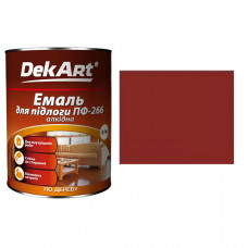 Эмаль алкидная ПФ-266 красно-коричневая ТМ "DakArt" -0,9кг 3208 (6шт)