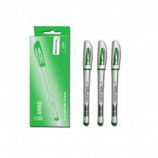 Ручка гелева АІНАО-801 зелена (12шт)