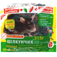 Яд для мышей "Щелкунчик" зерно сыр+рахис 315гр 40шт/ящ