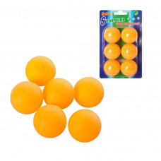 Тенісні кульки MS 0226 40мм безшовні, упаковка 6 шт., лист, 10,5-17,5-4 см