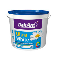 Фарба інтер'єрна для стін та стель ВДА "Ultra White" біла матова ТМ "DakArt"-1,2кг  3209 (6шт)