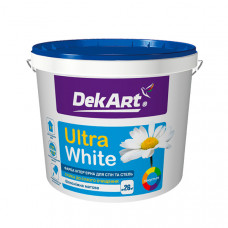 Фарба інтер'єрна для стін та стель ВДА "Ultra White" біла матова ТМ "DakArt"-1,2кг  3209 (6шт)