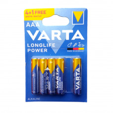Батарейка Varta LONGLIFE Power ААА блист.4+1шт 3964